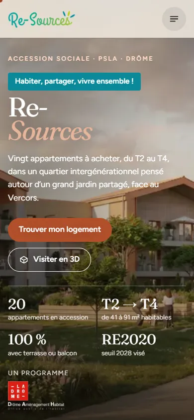 Le même site sur téléphone.